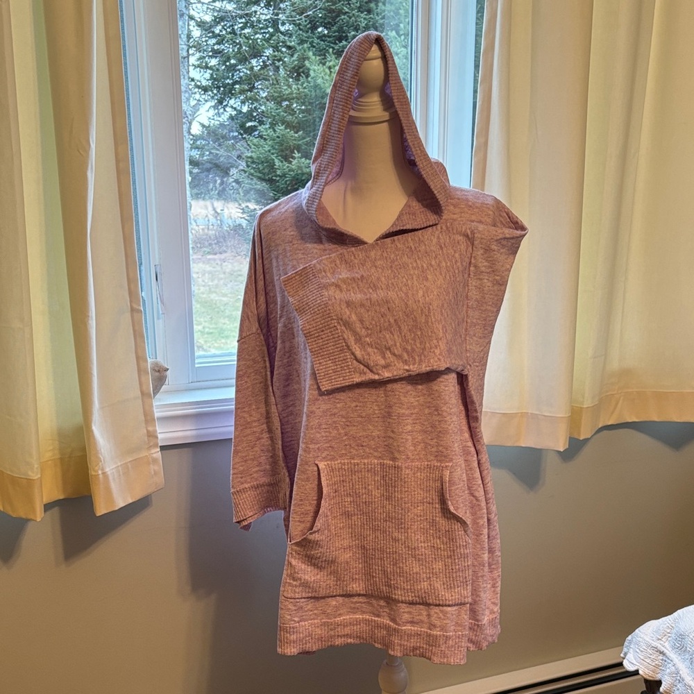 Cozy Pink Hooded Sweater